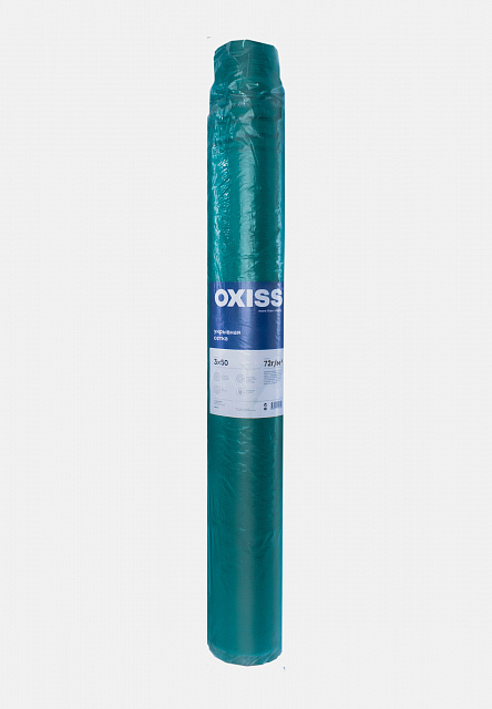 Сетка фасадная для укрытия строительных лесов особо прочная OXISS 72/3/50, изумруд